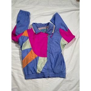 Vintage Women Head Sportswear Med Multi Color 80's 90's Gym Yoga Style Jacket